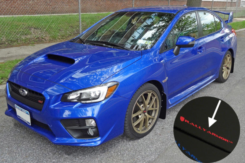 Rally Armor 15-21 Subaru WRX/STI Blue UR Mud Flap w/White Logo