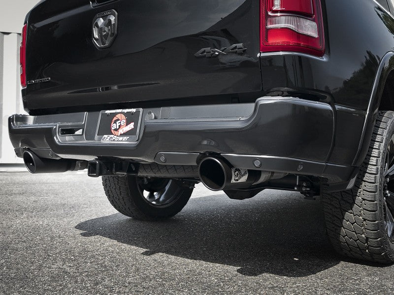 aFe Gemini XV 3in 304 SS Cat-Back Exhaust 19-21 Ram 1500 V8 5.7L Hemi w/ Black Tips