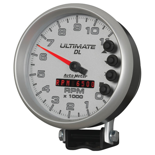 Autometer 5 inch Ultimate DL Playback Tachometer 11000 RPM - Silver