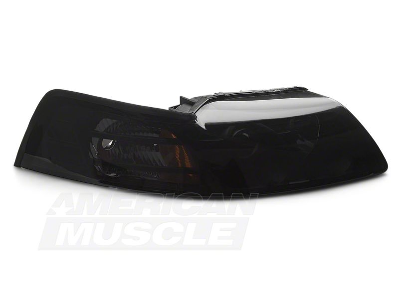 Raxiom 99-04 Ford Mustang Axial Series Projector Headlights- Blk Housing (Smoked Lens)