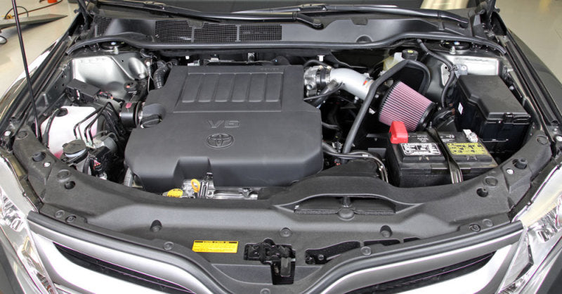 K&amp;N 07-10 Toyota Camry V6-3.5L Silver Typhoon Short Ram Intake