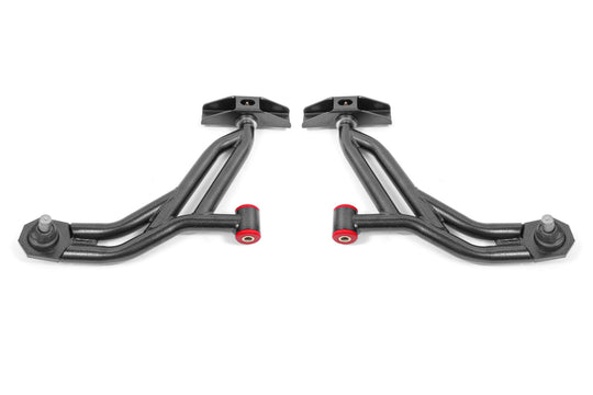 BMR 10-14 Ford Mustang / Shelby GT500 Non-Adj. Lower A-Arms (Poly/Delrin) - Black Hammertone