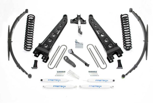 Fabtech 08-16 Ford F250/350 4WD 8in Rad Arm Sys w/Coils & Rr Lf Sprngs & Perf Shks