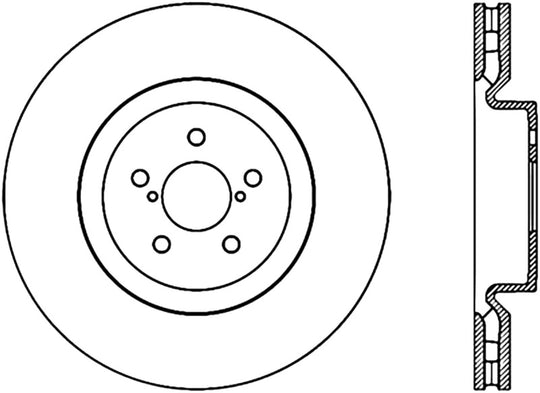 StopTech Power Slot 04 STi CRYO (5x100) Front Left Rotor