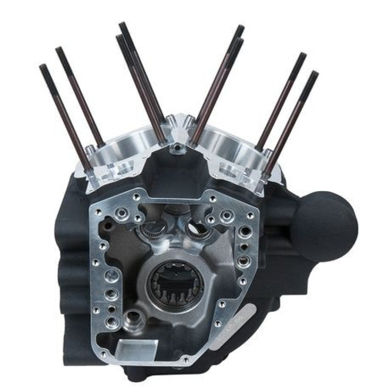 S&amp;S Cycle 06-17 Dyna Models w/ Stock Bore Alternator Style Crankcase - Wrinkle Black