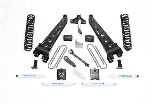 Fabtech 05-07 Ford F250 4WD w/o Factory Overload 6in Rad Arm Sys w/Coils & Perf Shks