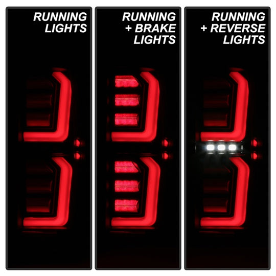 Spyder GMC Sierra 19-20 Incandescent Bulb Model Only LED Tail Lights - Black ALT-YD-GS19-LED-BK