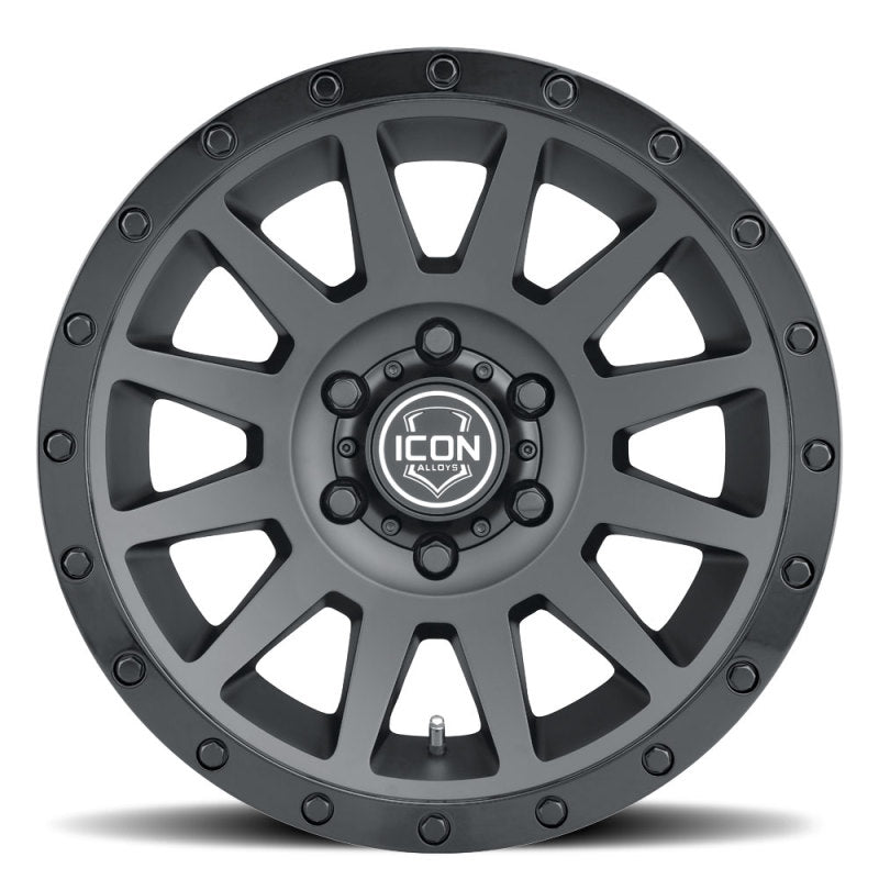 ICON Compression 17x8.5 6x135 6mm Offset 5in BS 87.1mm Bore Double Black Wheel