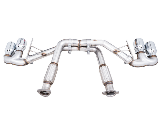 AWE Tuning 2020 Chevrolet Corvette (C8) Track Edition Exhaust - Quad Chrome Silver Tips