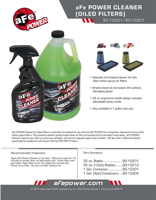 AFE MagnumFLOW Pro 5R Air Filter Power Cleaner 32 oz Spray Bottle