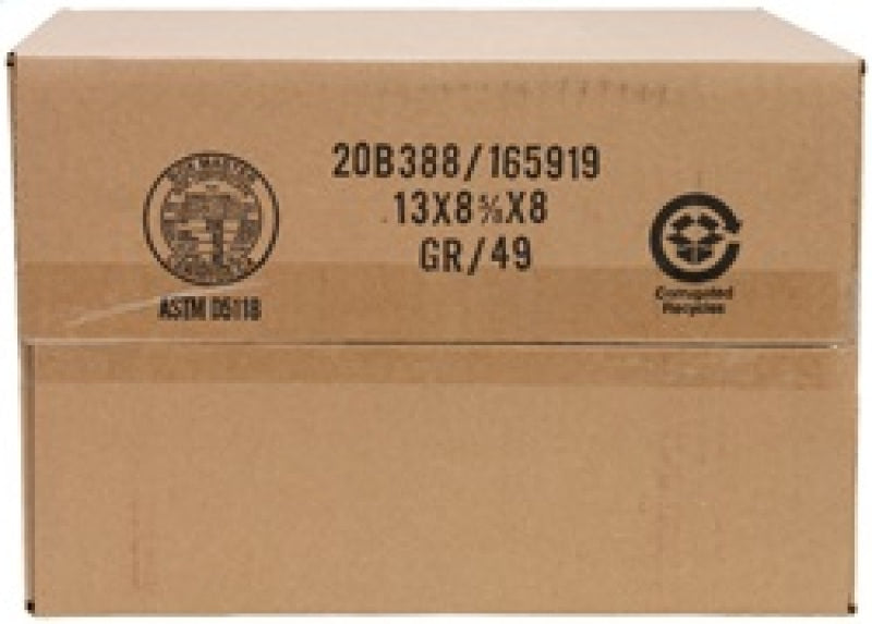 K&amp;N Filter Univ Air Filter Carb Fib T/B 3-1/2in FLG OD / 12x6in B / 9-15/16x3-15/16in T / 6in H
