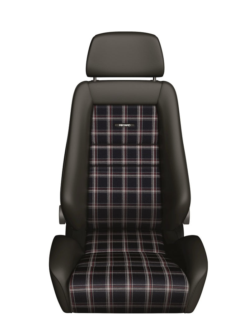 Recaro Classic LX Seat - Black Leather/Classic Checkered Fabric