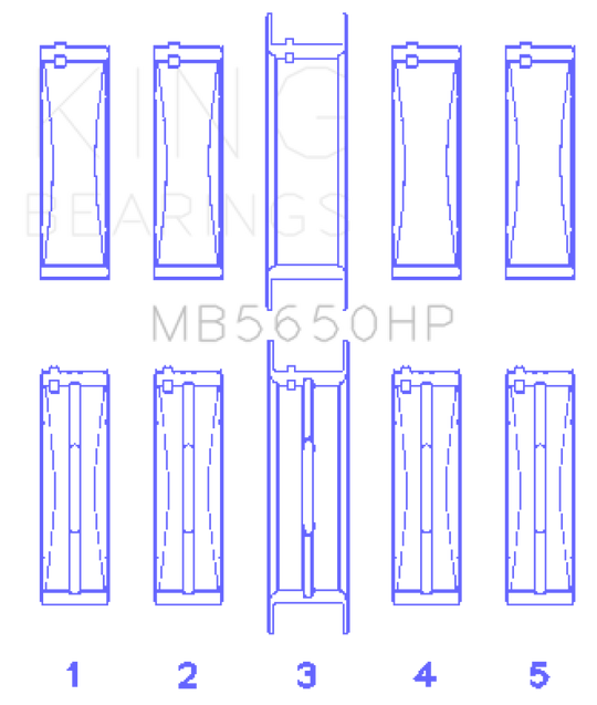 King Ford 370/429/460 16V OHV (Standard Size) Crankshaft Main Bearing Set