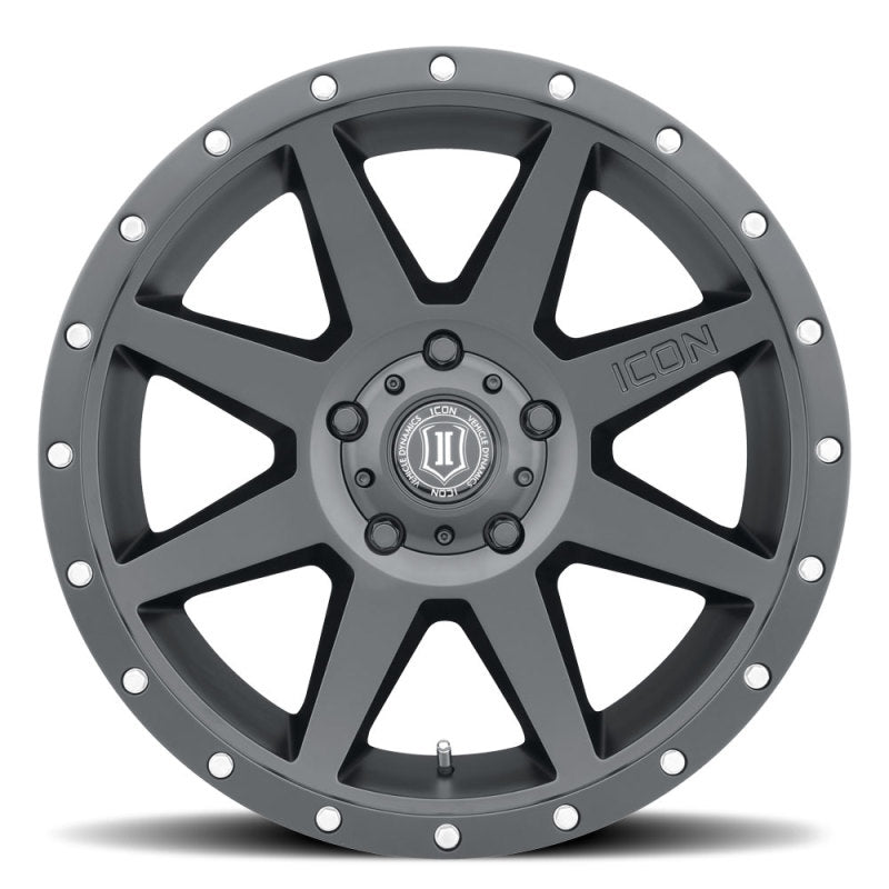 ICON Rebound 20x9 -12mm Offset 5x5 BP 4.5in BS 71.5mm Bore Satin Black Wheel