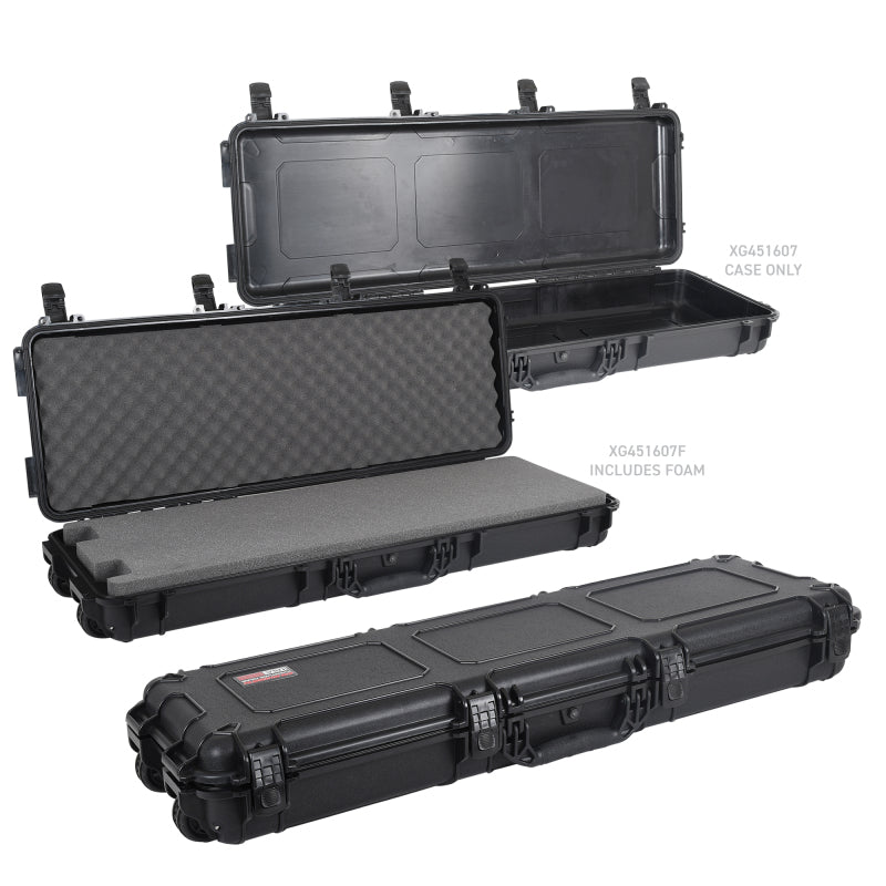 Go Rhino XVenture Gear Hard Case - Long 44in. / Lockable / IP67 / Automatic Air Valve - Tex. Black