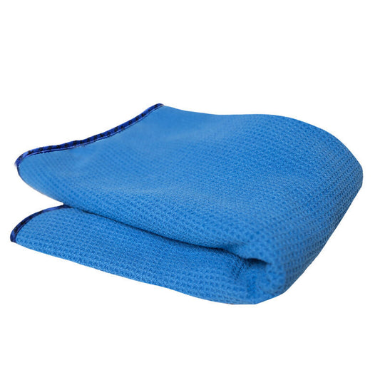 Chemical Guys Waffle Weave Glass & Window Microfiber Towel - 24in x 16in - Blue