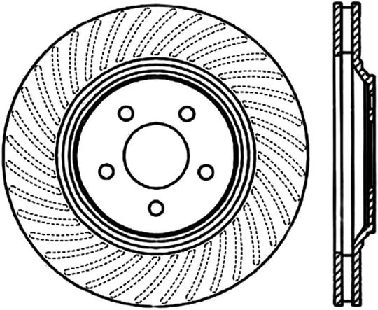 StopTech Slotted & Drilled Cryo Sport Brake Rotor