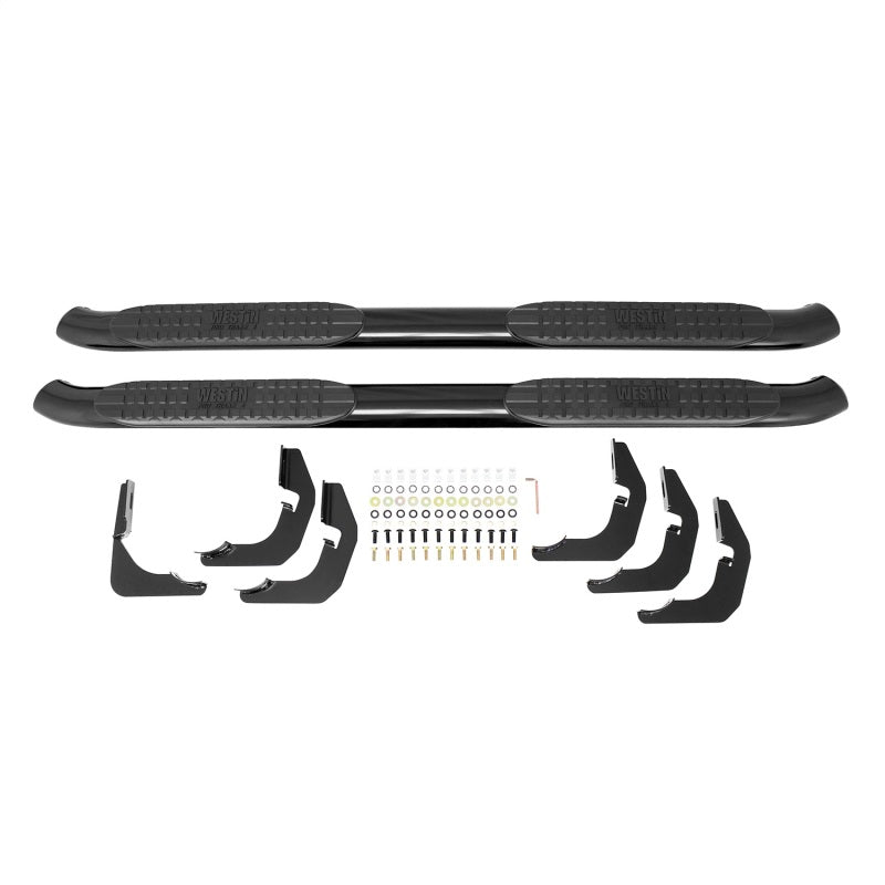 Westin 2014-2018 Chevy Silverado 1500 Crew Cab PRO TRAXX 4 Oval Nerf Step Bars - Black