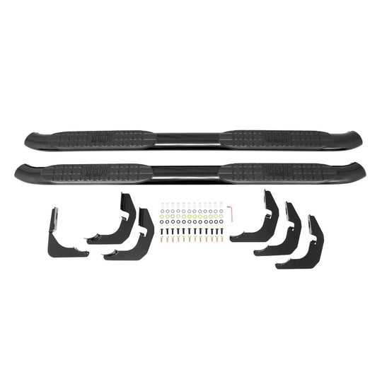 Westin 2015-2018 Ford F-150 SuperCab PRO TRAXX 4 Oval Nerf Step Bars - Black