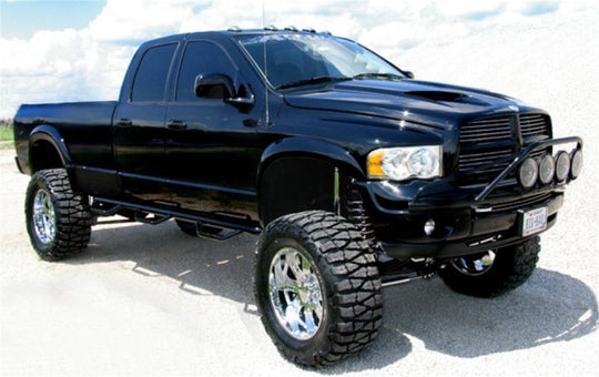 N-Fab Nerf Step 02-08 Dodge Ram 1500/2500/3500 Quad Cab 8ft Bed - Gloss Black - Bed Access - 3in