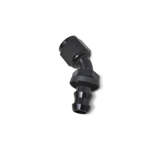 Russell Performance -8 AN Twist-Lok 45 Degree Hose End (Black)