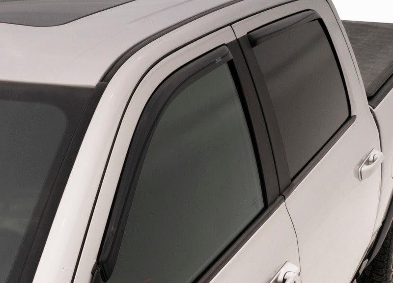 AVS 17-18 Ford F-250 Super Duty Supercrew Ventvisor Front &amp; Rear Window Deflectors 4pc - Smoke