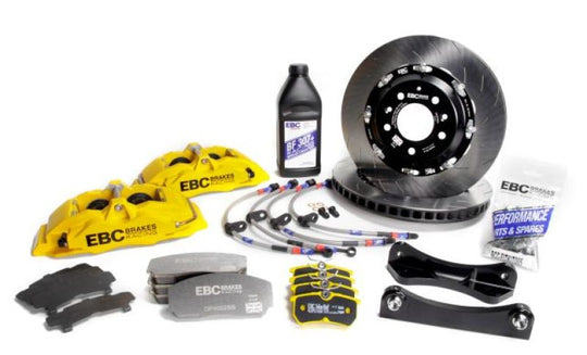 EBC Racing 12-17 Ford Fiesta ST (Mk7) Yellow Apollo-4 Calipers 330mm Rotors Front Big Brake Kit