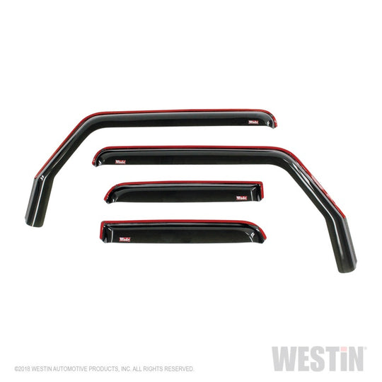 Westin 2018-2019 Jeep Wrangler JL Unlimited Wade In-Channel Wind Deflector 4pc - Smoke