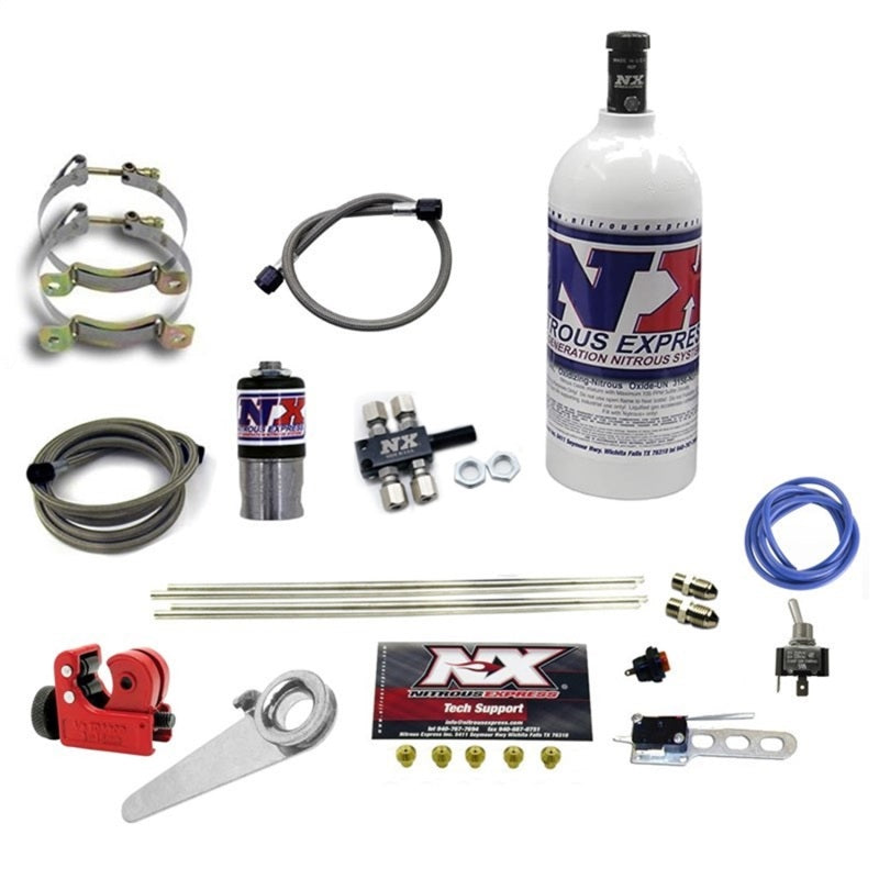 Nitrous Express Motorcycle 4 Cyl Dry Nitrous Kit-1lb Bottle