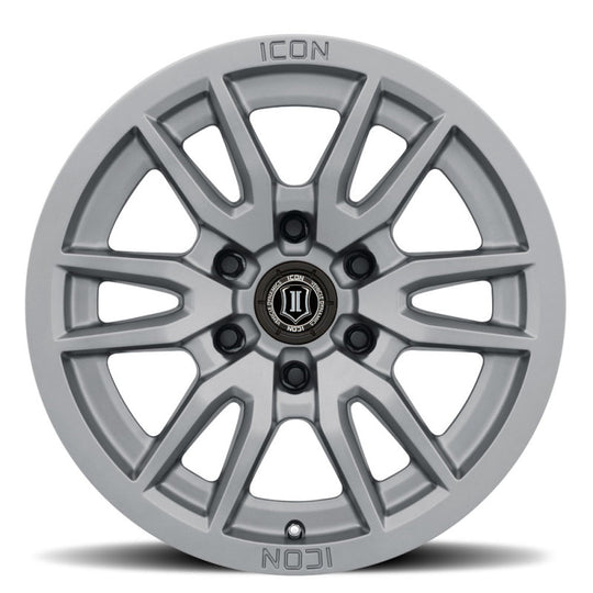 ICON Vector 6 17x8.5 6x135 6mm Offset 5in BS 87.1mm Bore Titanium Wheel