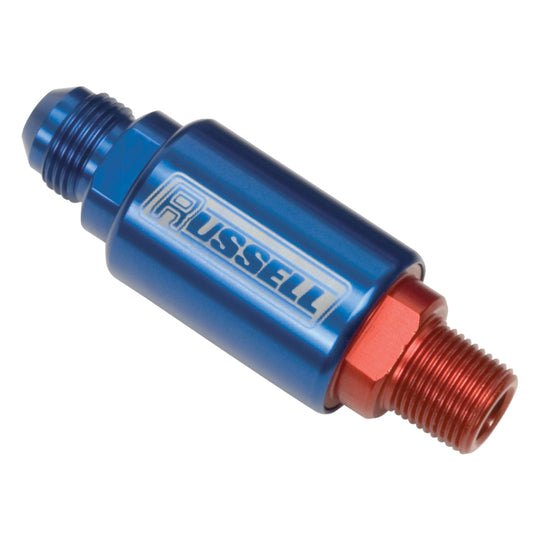 Russell Performance Red/Blue (3-1/4in Length 1-1/4in dia. -8 x 3/8in male NPT inlet/outlet)