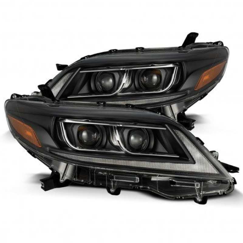 AlphaRex 11-21 Toyota Sienna PRO-Series Proj Headlights Plank Style Black w/Seq Signal/DRL