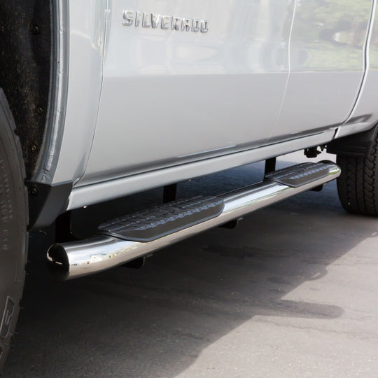 Westin 2014-2018 Chevy Silverado 1500 Crew Cab PRO TRAXX 5 Oval Nerf Step Bars - SS