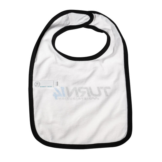 Turn 14 Distribution Baby Bib - White