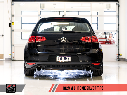 AWE Tuning VW MK7 GTI Touring Edition Exhaust - Chrome Silver Tips