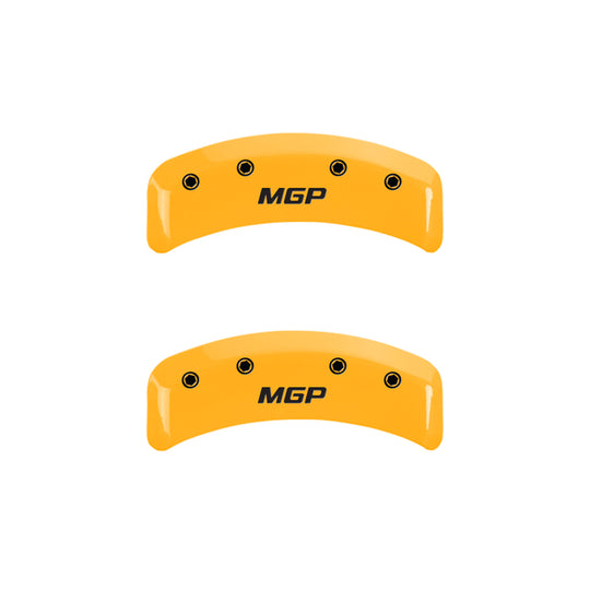 MGP 4 Caliper Covers Engraved Front & Rear MGP Black finish silver ch