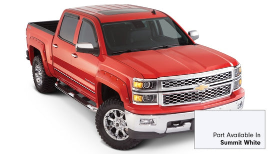 Bushwacker 16-18 Chevy Silverado 1500 Fleetside Pocket Style Flares 4pc - Summit White