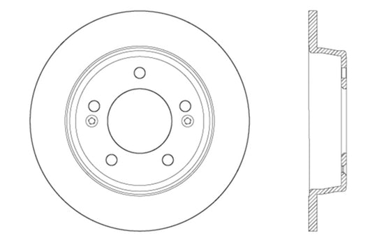 StopTech 15-17 Hyundai Elantra Drilled Left Rear Rotor