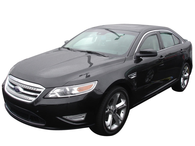 AVS 10-18 Ford Taurus Ventvisor In-Channel Front &amp; Rear Window Deflectors 4pc - Smoke