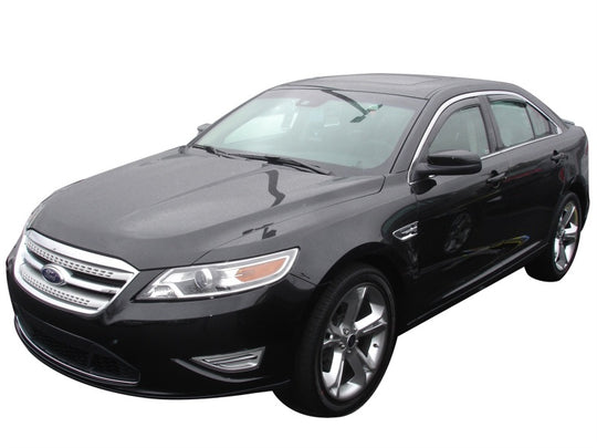 AVS 10-18 Ford Taurus Ventvisor In-Channel Front &amp; Rear Window Deflectors 4pc - Smoke
