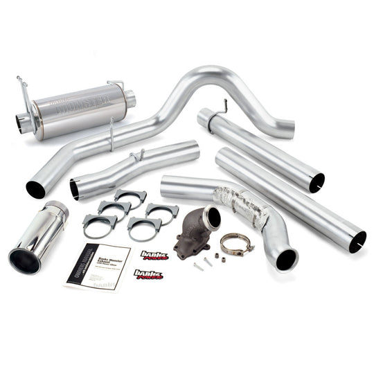 Banks Power 99 Ford 7.3L Cat Monster Exhaust w/ Power Elbow - SS Single Exhaust w/ Chrome Tip