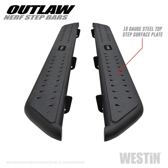 Westin 14-18 Chevrolet/GMC Silverado/Sierra 1500 CrewCab 15-19 2500/3500CrewCab Outlaw Nerf Step Bar