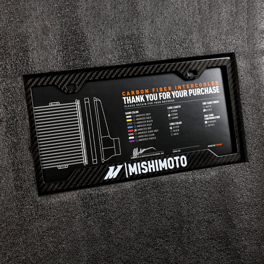 Mishimoto Universal Carbon Fiber Intercooler - Matte Tanks - 525mm Black Core - C-Flow - BK V-Band