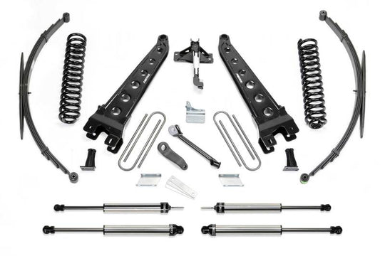 Fabtech 08-16 Ford F250/350 4WD 8in Rad Arm Sys w/Coils & Rr Lf Sprngs & Dlss Shks