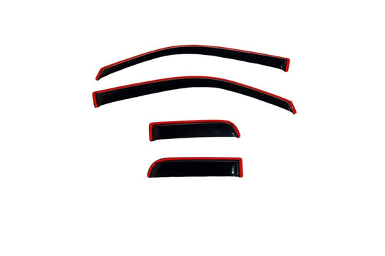 AVS 04-14 Ford F-150 Supercab Ventvisor In-Channel Front &amp; Rear Window Deflectors 4pc - Smoke