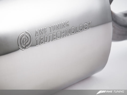 AWE Tuning Audi 8R Q5 3.2L Non-Resonated Exhaust System (Downpipe-Back) - Polished Silver Tips