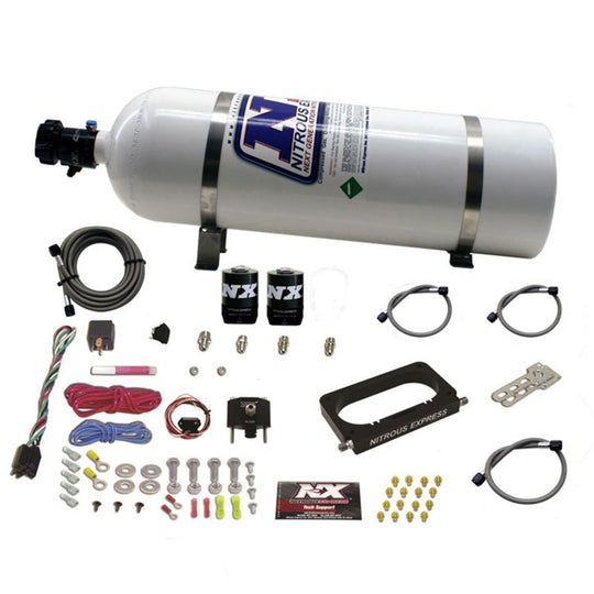 Nitrous Express 96-04 Ford Mustang Cobra/Mach 1 4 Valve Nitrous Kit (50-300HP) w/15lb Bottle