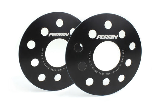 Perrin Subaru 5x114.3/5x100 3mm Slip-On Wheel Spacers - w/ 56mm Hubs (No Studs)