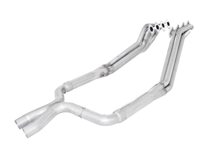 Stainless Works 2005-10 Mustang GT 1-3/4in Headers 3in High-Flow Cats X-Pipe Factory Connection