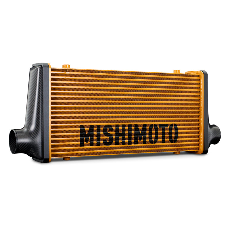 Mishimoto Universal Carbon Fiber Intercooler - Matte Tanks - 525mm Gold Core - C-Flow - P V-Band